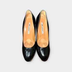 Brian Atwood Black Patent Leather Heels